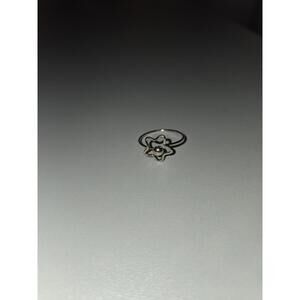 Silver Star Flower Adjustable Ring